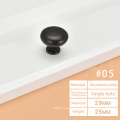 Matte Flat Black Cabinet Grace Closet Door Hardware Runder Pilzknopf 1-1/8 &quot;Durchmesser